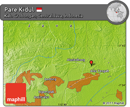 Physical Map of Pare Kidul