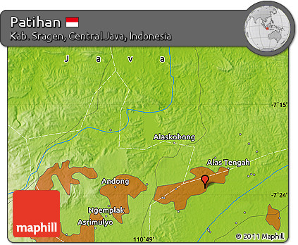 Physical Map of Patihan