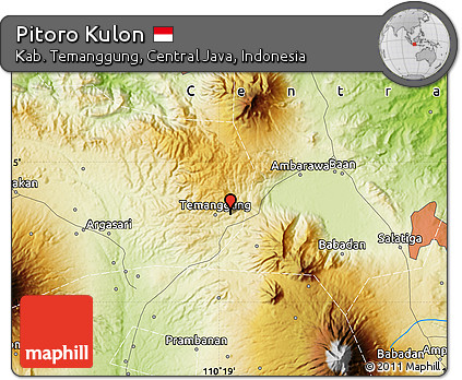 Physical Map of Pitoro Kulon