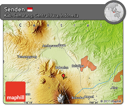 Physical Map of Senden