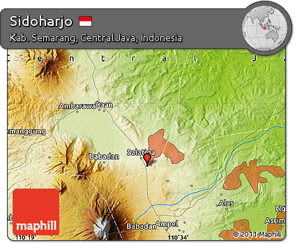 Physical Map of Sidoharjo