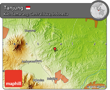 Physical Map of Tanjung