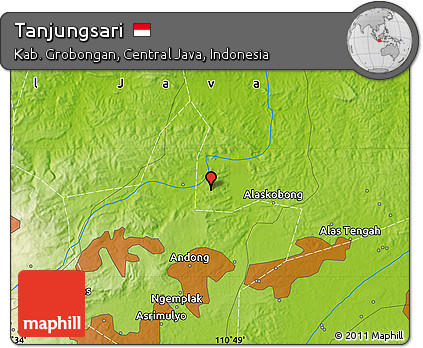 Physical Map of Tanjungsari
