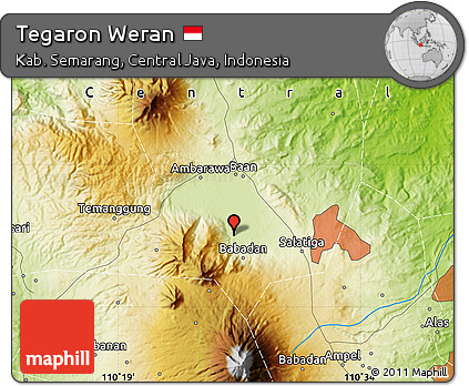 Physical Map of Tegaron Weran