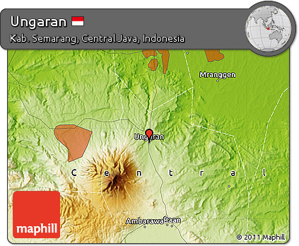 Physical Map of Ungaran