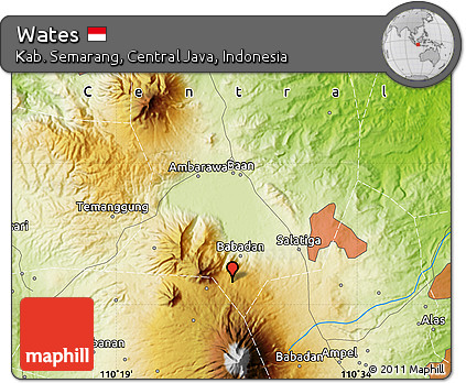 Physical Map of Wates
