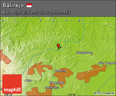 Physical Map of Balirejo