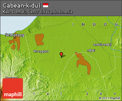 Physical Map of Cabean-kidul