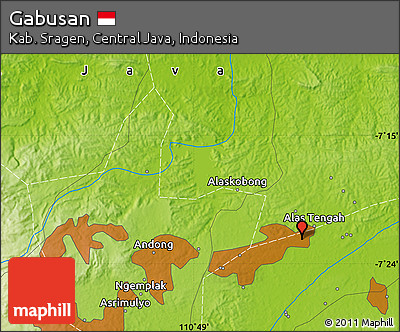 Physical Map of Gabusan