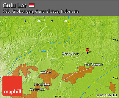 Physical Map of Gulu Lor