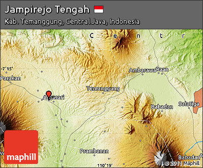 Physical Map of Jampirejo Tengah