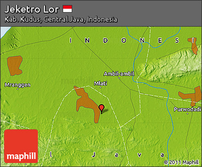 Physical Map of Jeketro Lor