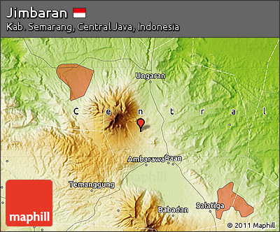 Physical Map of Jimbaran