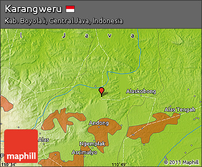 Physical Map of Karangweru