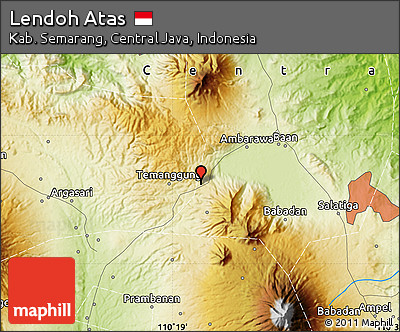 Physical Map of Lendoh Atas