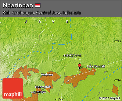 Physical Map of Ngaringan