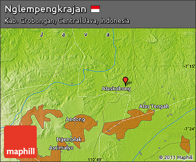Physical Map of Nglempengkrajan