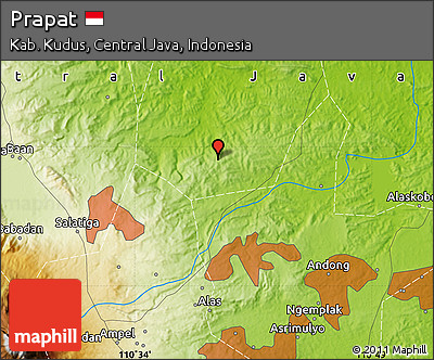 Physical Map of Prapat