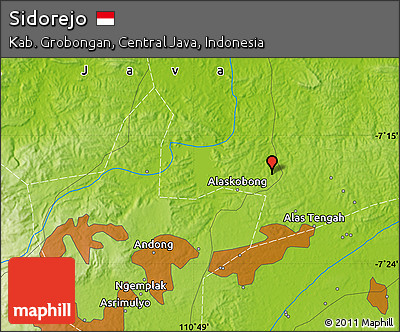 Physical Map of Sidorejo