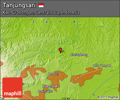 Physical Map of Tanjungsari