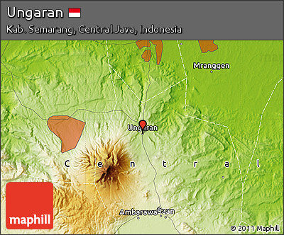 Physical Map of Ungaran