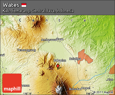 Physical Map of Wates