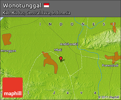 Physical Map of Wonotunggal
