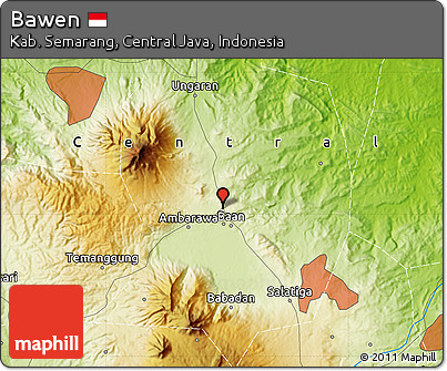 Physical Map of Bawen