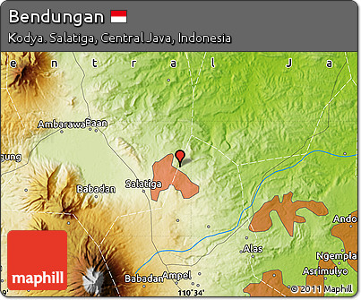 Physical Map of Bendungan