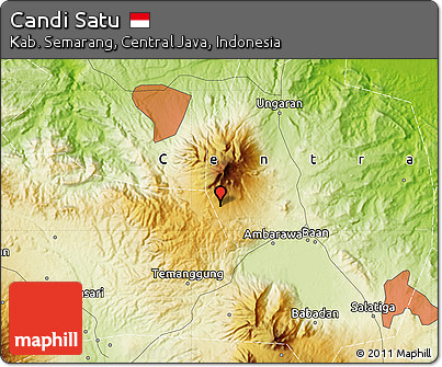 Physical Map of Candi Satu