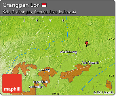 Physical Map of Cranggan Lor