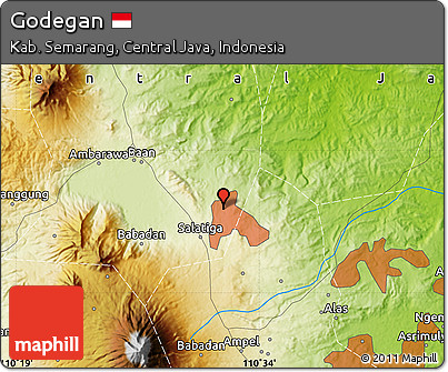 Physical Map of Godegan