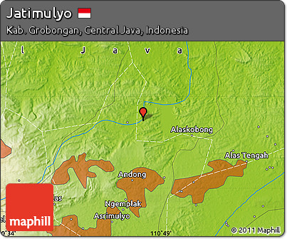 Physical Map of Jatimulyo