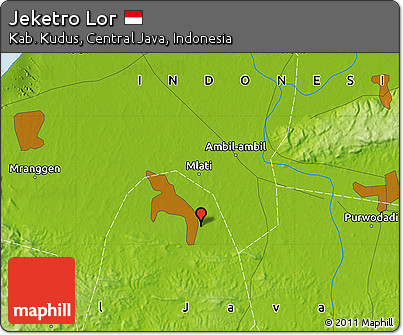 Physical Map of Jeketro Lor