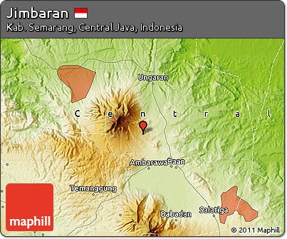 Physical Map of Jimbaran