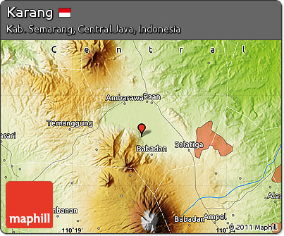 Physical Map of Karang