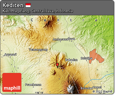 Physical Map of Kediten