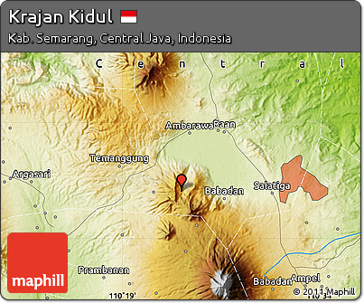 Physical Map of Krajan Kidul