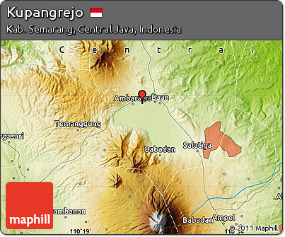 Physical Map of Kupangrejo
