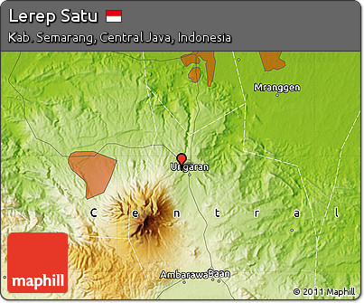 Physical Map of Lerep Satu