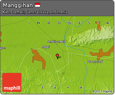 Physical Map of Manggihan