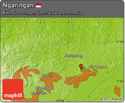 Physical Map of Ngaringan