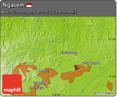 Physical Map of Ngasem