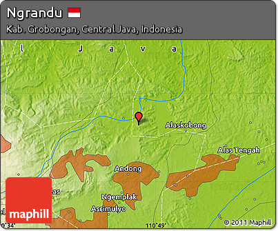 Physical Map of Ngrandu