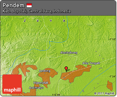 Physical Map of Pendem