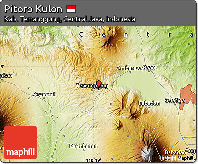 Physical Map of Pitoro Kulon