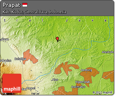 Physical Map of Prapat