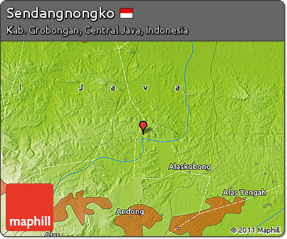 Physical Map of Sendangnongko
