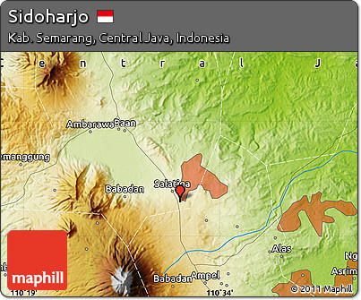 Physical Map of Sidoharjo