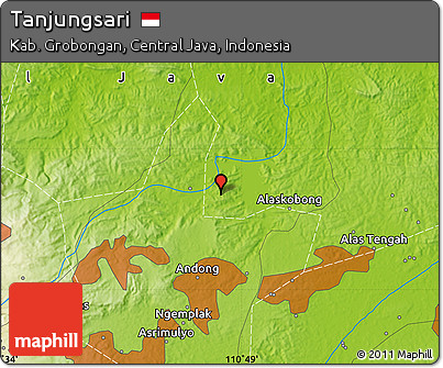Physical Map of Tanjungsari